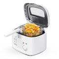 1500W Electric Deep Fryer with Adjustable Temperature Control, 2.5L Non-Stick Basket, Removable Lid for Easy Cleaning