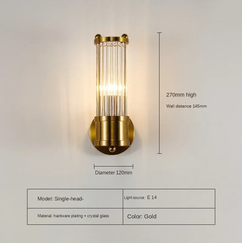 Modern Luxury Led E14 Crystal Wall Lights Decoration Bathroom Kitchen Living Room Wall Lamps Bedroom Bedside Hallway Lighting