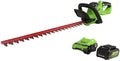 24V 22" Cordless Laser Cut Hedge Trimmer, 4.0Ah USB Battery and Charger Included