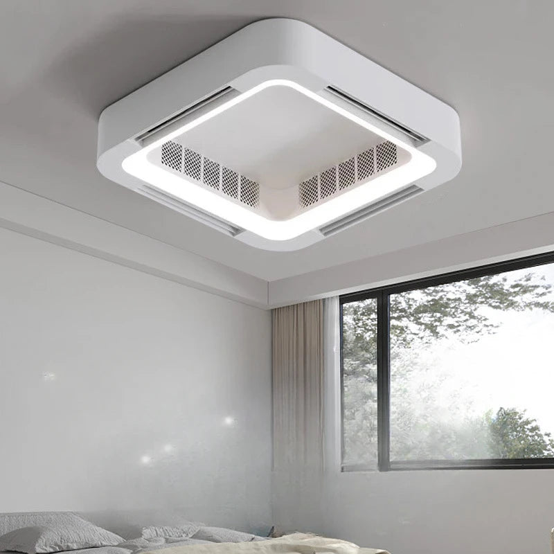 Modern Simple Smart App Ceiling Fan Lamp with LED Light Remote Control Invisible Silent Fan Light Bedroom Living Room Office Fan