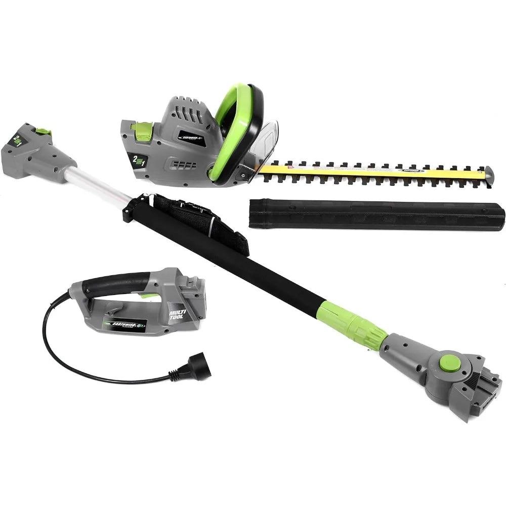 Earthwise CVPH43018 Corded 4.5 Amp 2-in-1 Convertible Pole Hedge Trimmer, Green