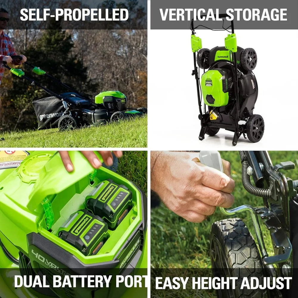 40V 21" Brushless Cordless (Self-Propelled) Lawn Mower (75+ Compatible Tools), 5.0Ah Battery and Charger Included