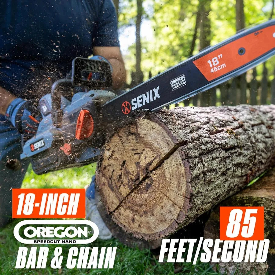 60V 18 Brushless Electric Cordless Chainsaw with 4Ah Battery and Charger for Efficient Tree Pruning and Branch Trimming in Gard