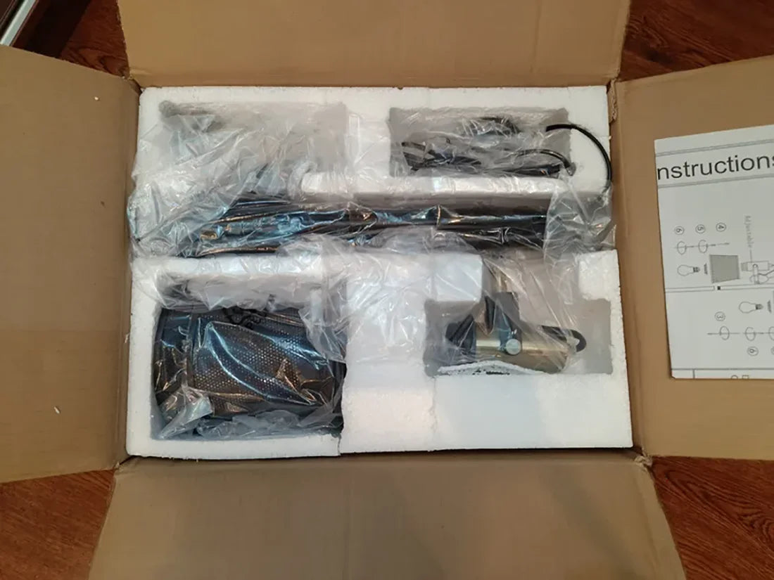 Modern vintage foot lamp 2 lights Corner Floor Lamp With FootSwitch E27 Rotable Living Room Bedroom Office Gift Standing Light