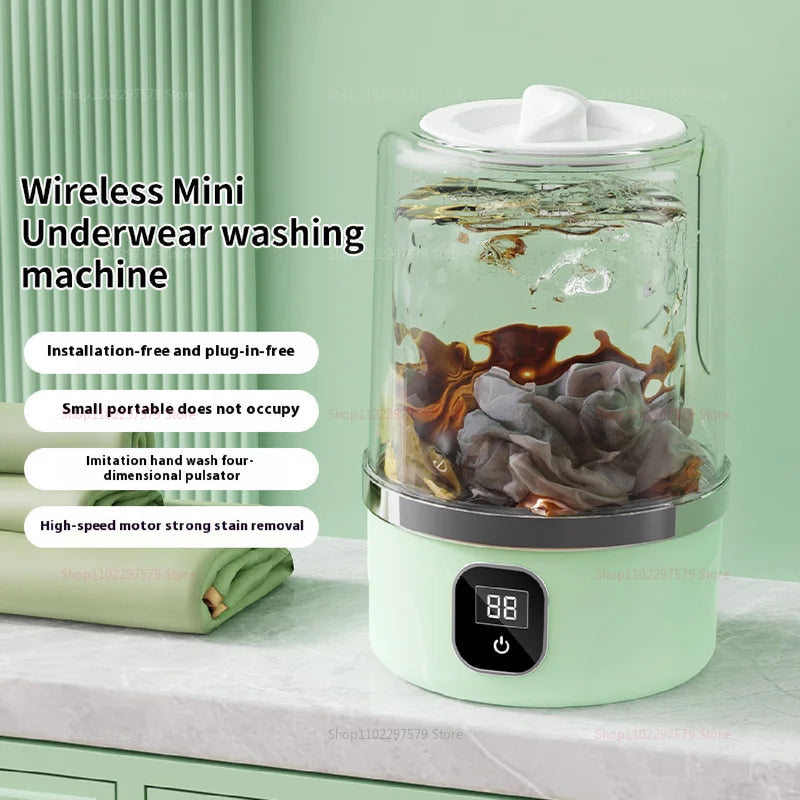 Wireless washing machine portable underwear cleaner 1L mini Socks Washing Machine Dehydratable Laundry Bucket home appliance
