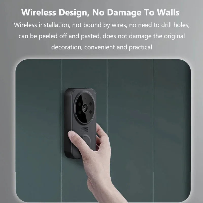 WiFi Smart Audio Doorbell Camera 2-Way Audio Wireless Visual Intercom Doorbell with Remote Monitor Indoor Outdoor Surveillance