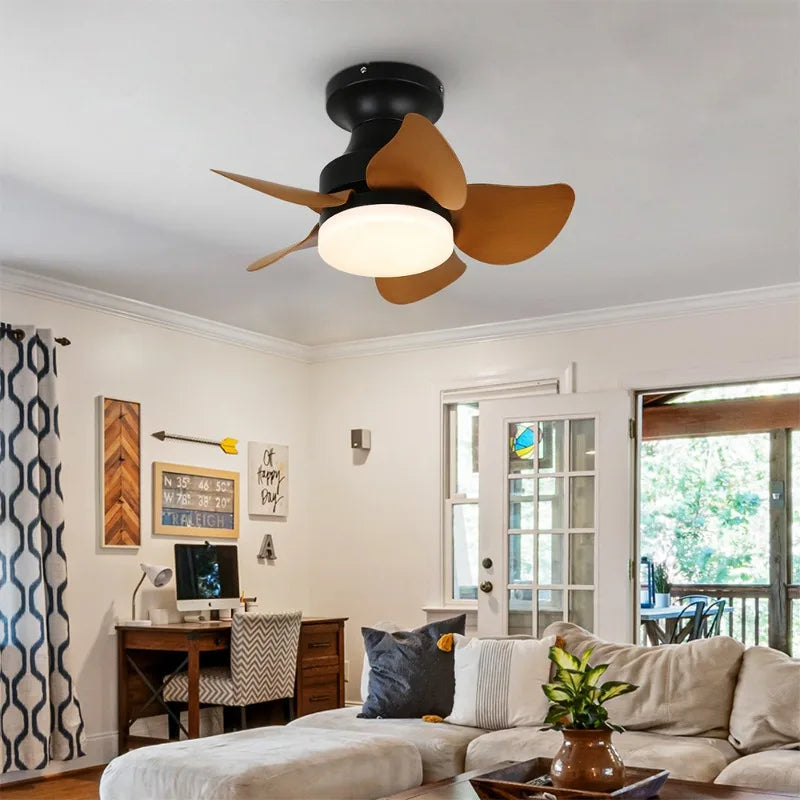 Ceiling Fan with Light and Remote Control LED Ceiling Fans with 3 Fan Blades for Indoor Bedroom Living Room Dining Room Kitchen