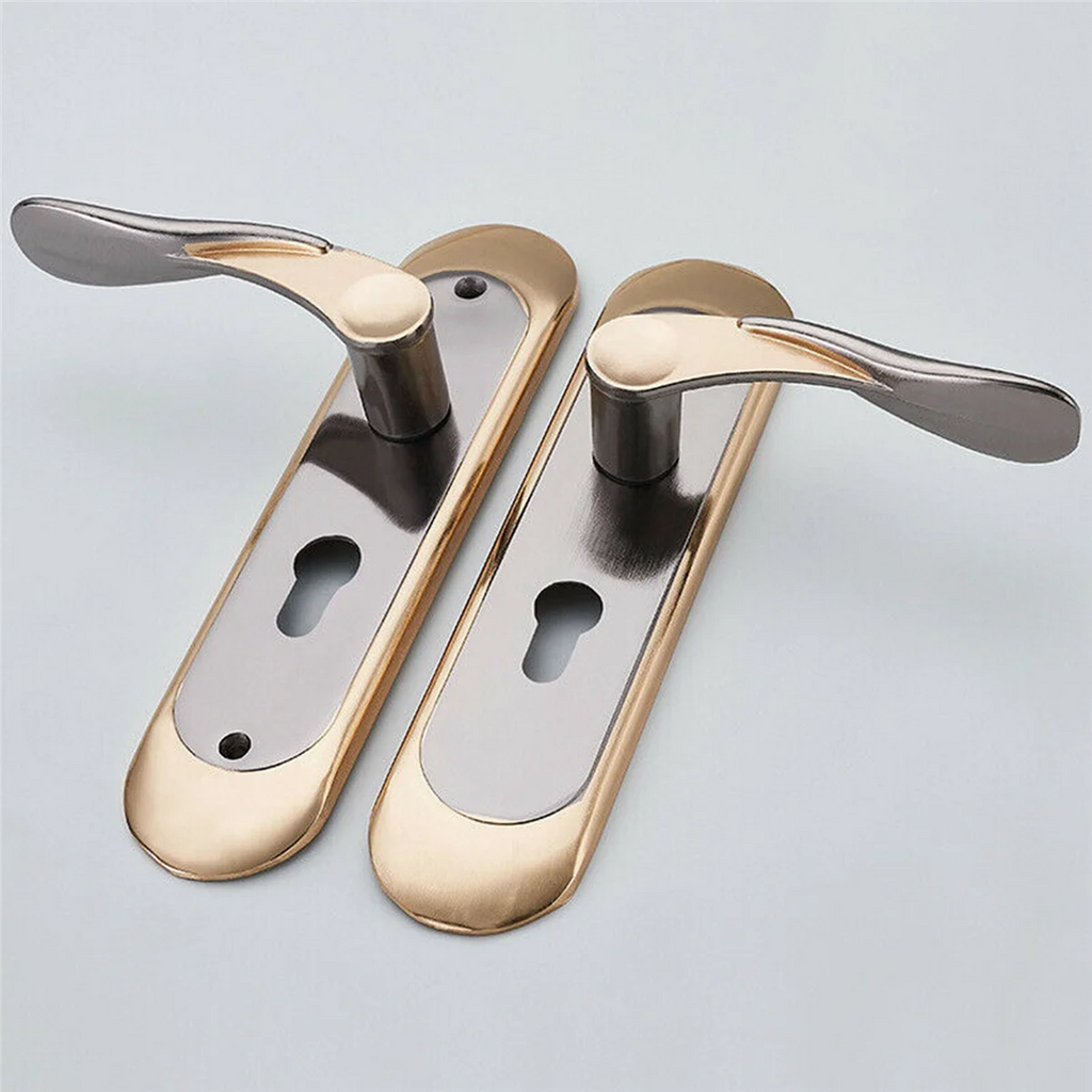 Indoor Household Door Handle for Home with Security Lock Key Set Aluminum Alloy