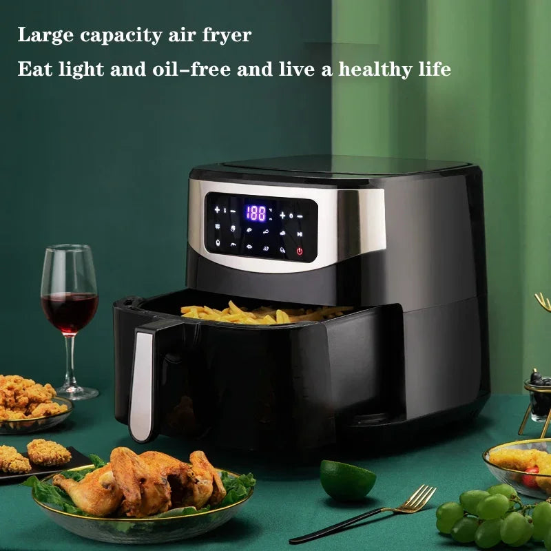 8L Household  Smoke-Free Oven r 220V/1600W Chicken French Fries Pizza Salt-Free Air Frye KDE-579D Electric Fryer