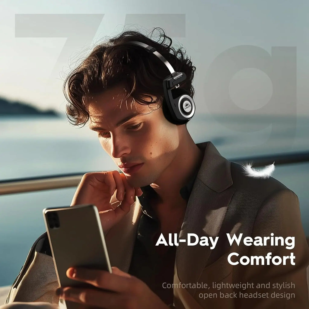 okcsc Retro 3rd Wireless Headphones Drive Open HIFI On-Ear Bluetooth Headphones Portable Lightweight Headsts with Microphone