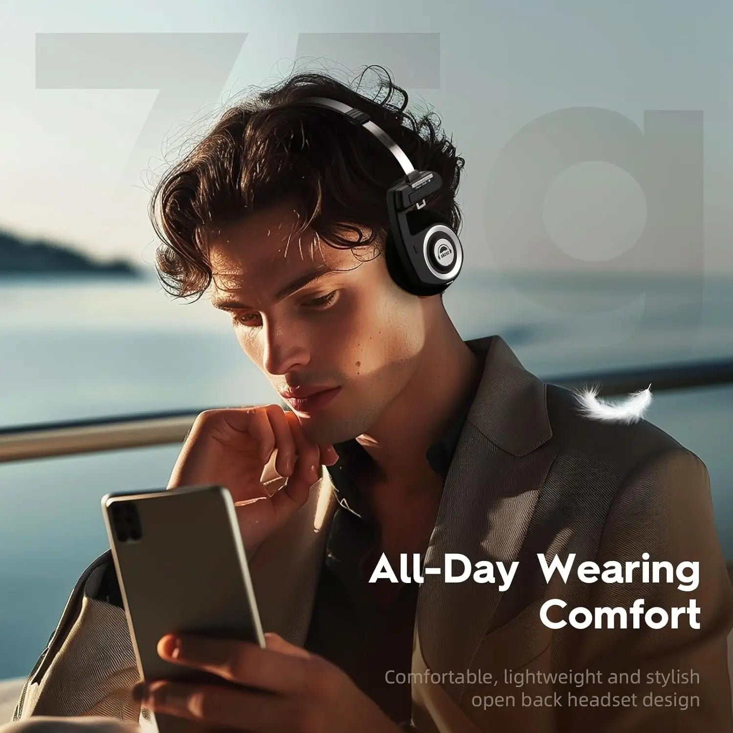 okcsc Retro 3rd Wireless Headphones Drive Open HIFI On-Ear Bluetooth Headphones Portable Lightweight Headsts with Microphone