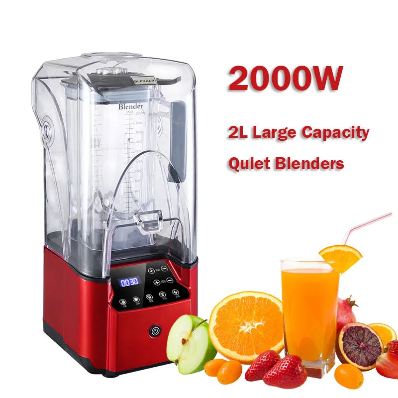 110/220V Electric Blender Mixer Commercial Blender Fruit Food Ice Crusher Processor Smoothies Juicer Maker Crusher Grain Grinder