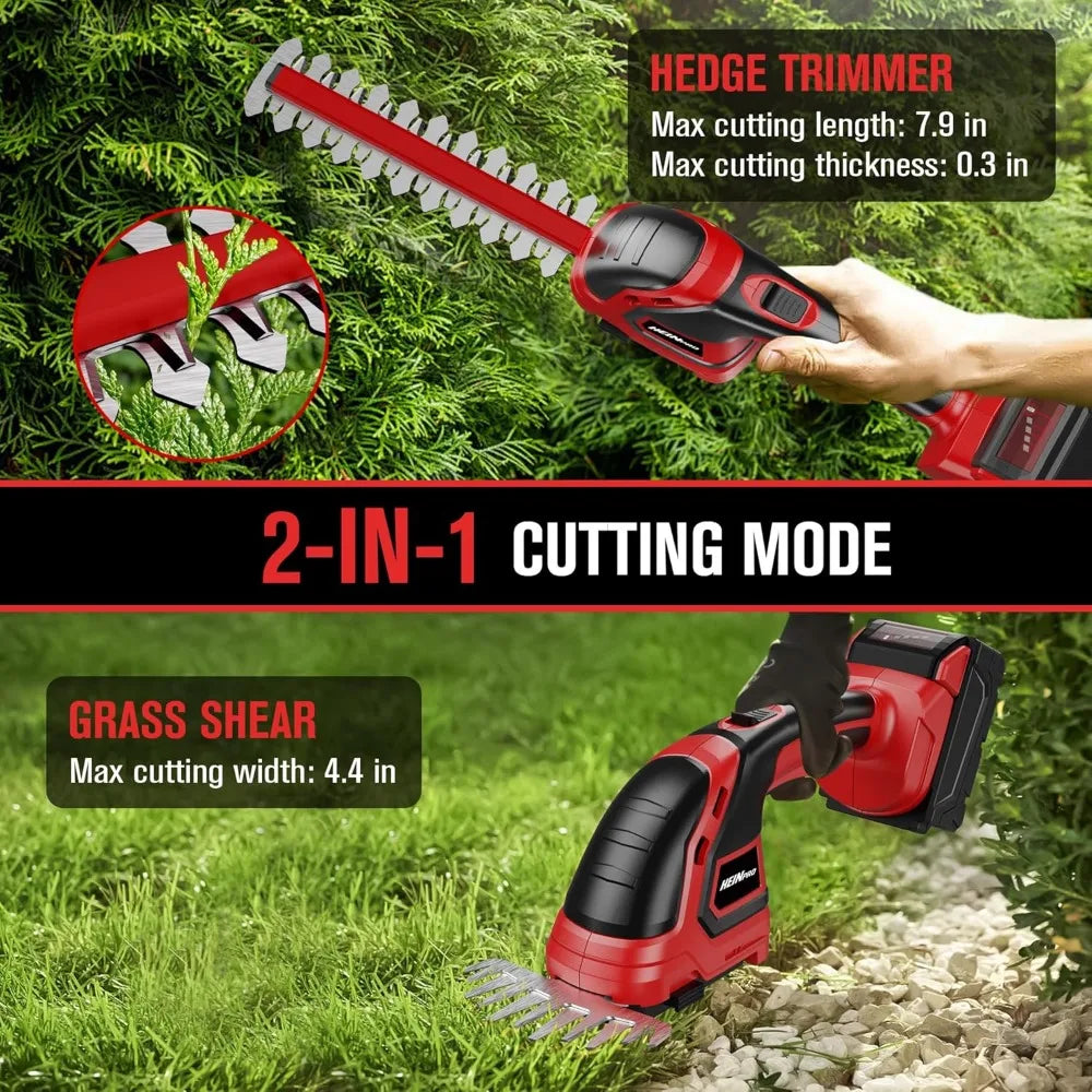 Cordless Hedge Trimmer Compatible with Milwaukee M18 Battery (Battery not Included), Electric Hedge Trimmer Cordless Grass Trimm