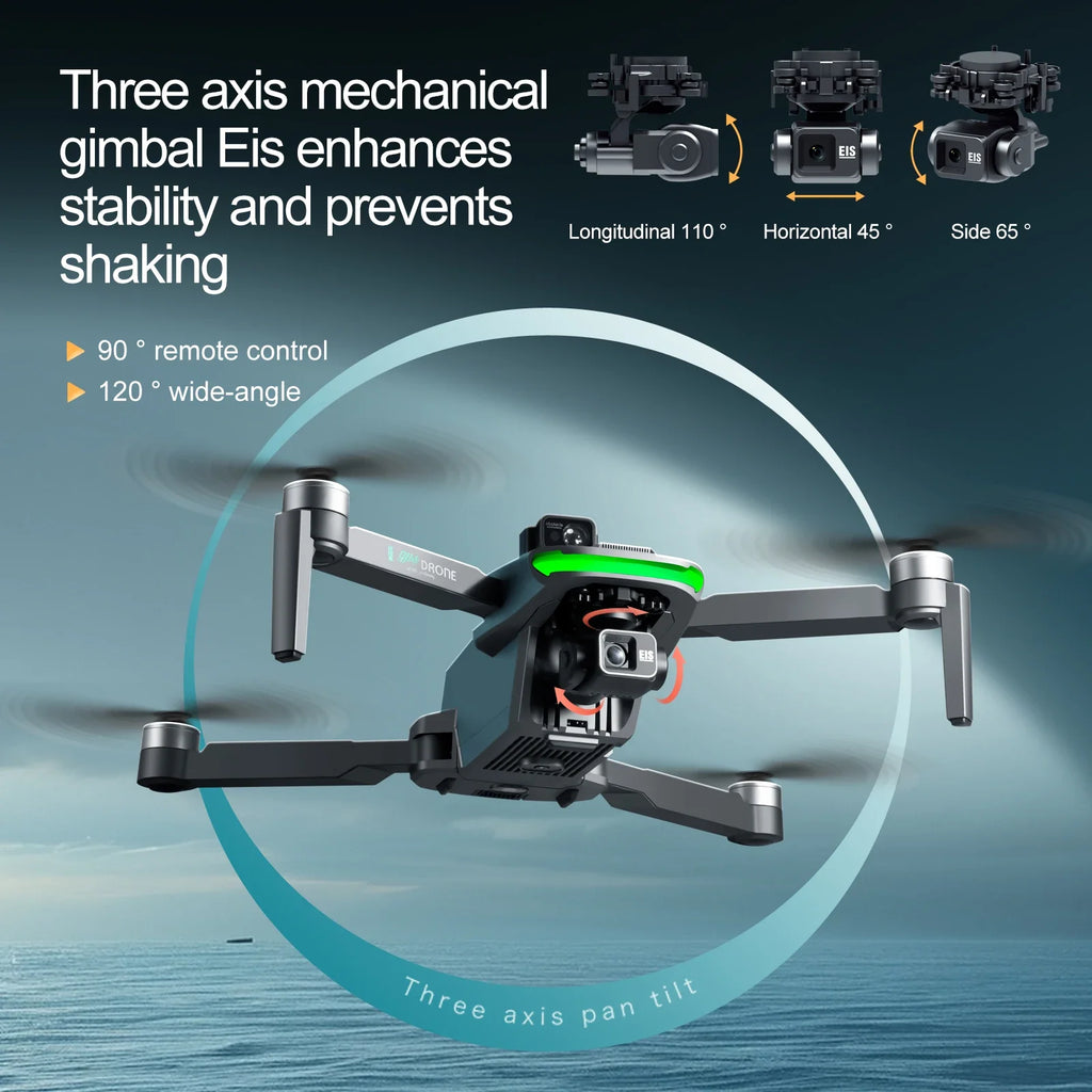 2025 New S155 Drone With 8K Camera 360° Laser Obstacle Avoidance 3-axis PTZ Camera 5G GPS WiFI FPV 4-axis Aircraft RC Drone Toy