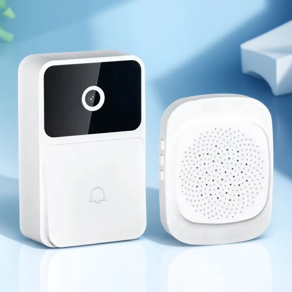 WiFi Video Doorbell Camera Wireless Night Vision HD Smart Home Doorbell Two Way Audio Voice Changer Security Alerts