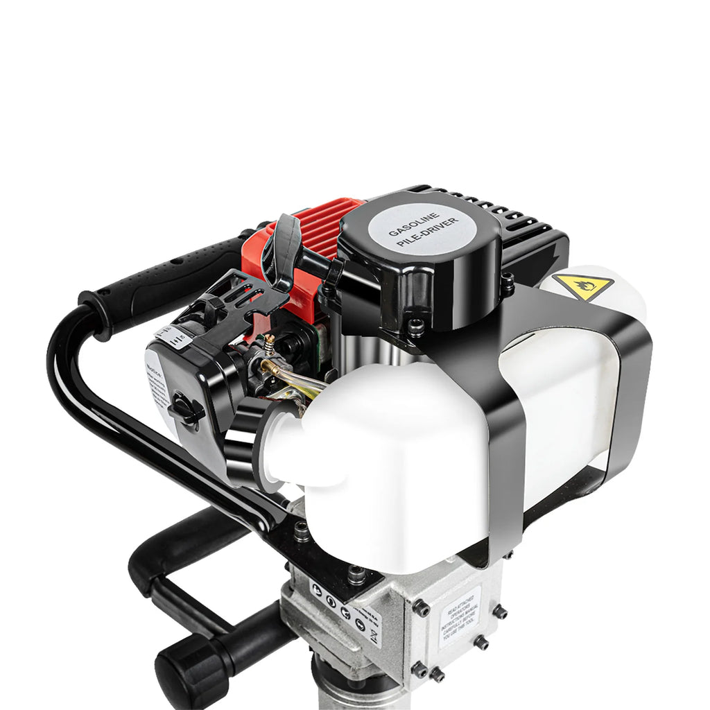 CNCEST 32.7CC 2 Stroke Post Driver, for Garden Fencing Farm Pile Driving Machine Pile Hammer Hand Pull Start 900W 8500RPM