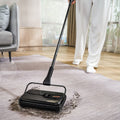 Carpet Sweeper, 7.87 In Sweeping Paths, Floor Sweeper Manual Non Electric, 300 Ml Dustbin Capacity With Comb For Home Office