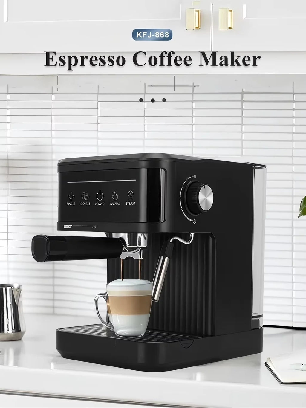 Home Coffee Machine 20Bar Pump Pressure Energy Saving Self-Cleaning Portable Small Coffee Grinder Machine for Home Office