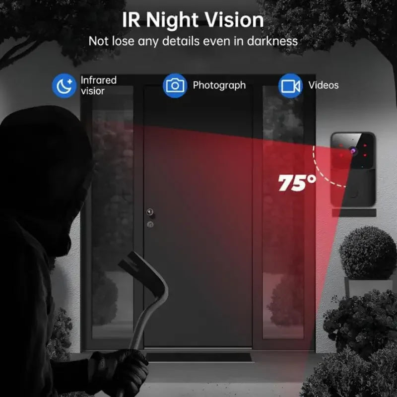 HD Wireless WiFi Visible Doorbell Camera Waterproof Video Door Bell Smart Outdoor Security Doorbell With Camera Vision Tools