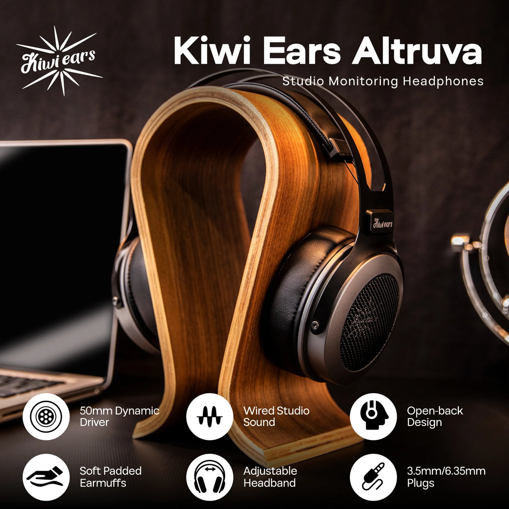 Kiwi Ears Altruva Over Ear Headphone Hi-Fi 50mm Dynamic Driver Headphones Premium Sound with Open-Back Design Headphones