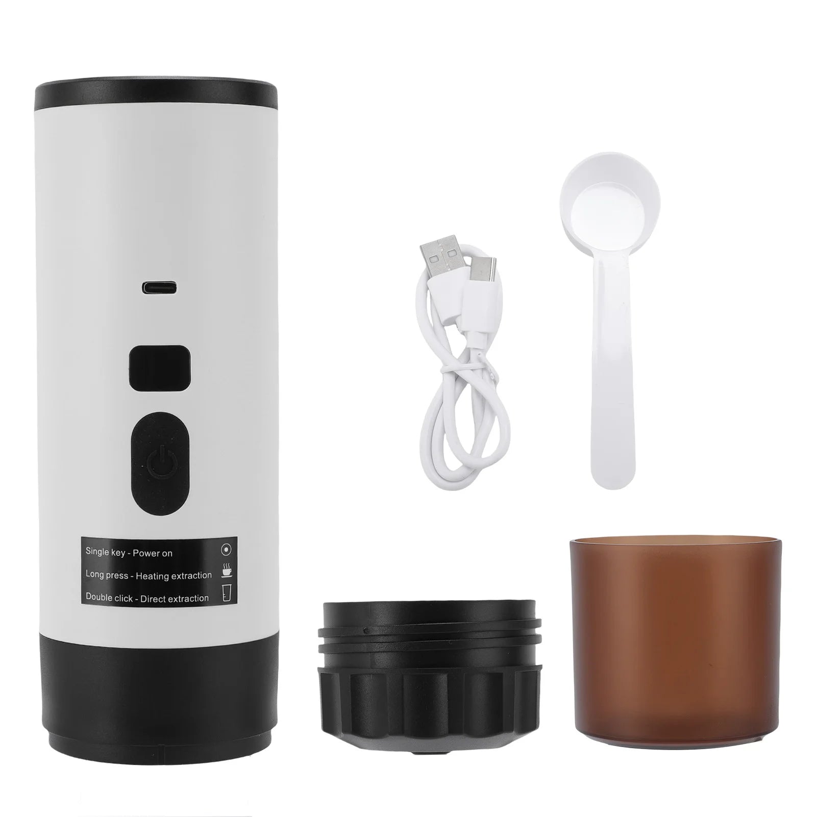 Portable Capsule Coffee Maker 72W Automatic Cordless Heating Small Electric Coffee Machine Outdoor Travel Coffee Making Tools