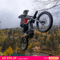 HEZZO 8000W Electric Dirt Bike 72v 35Ah Electric Bike Middrive Rerode R1 Ebike Off Road E Moto 53MPH 75 Miles Long Range 440NM