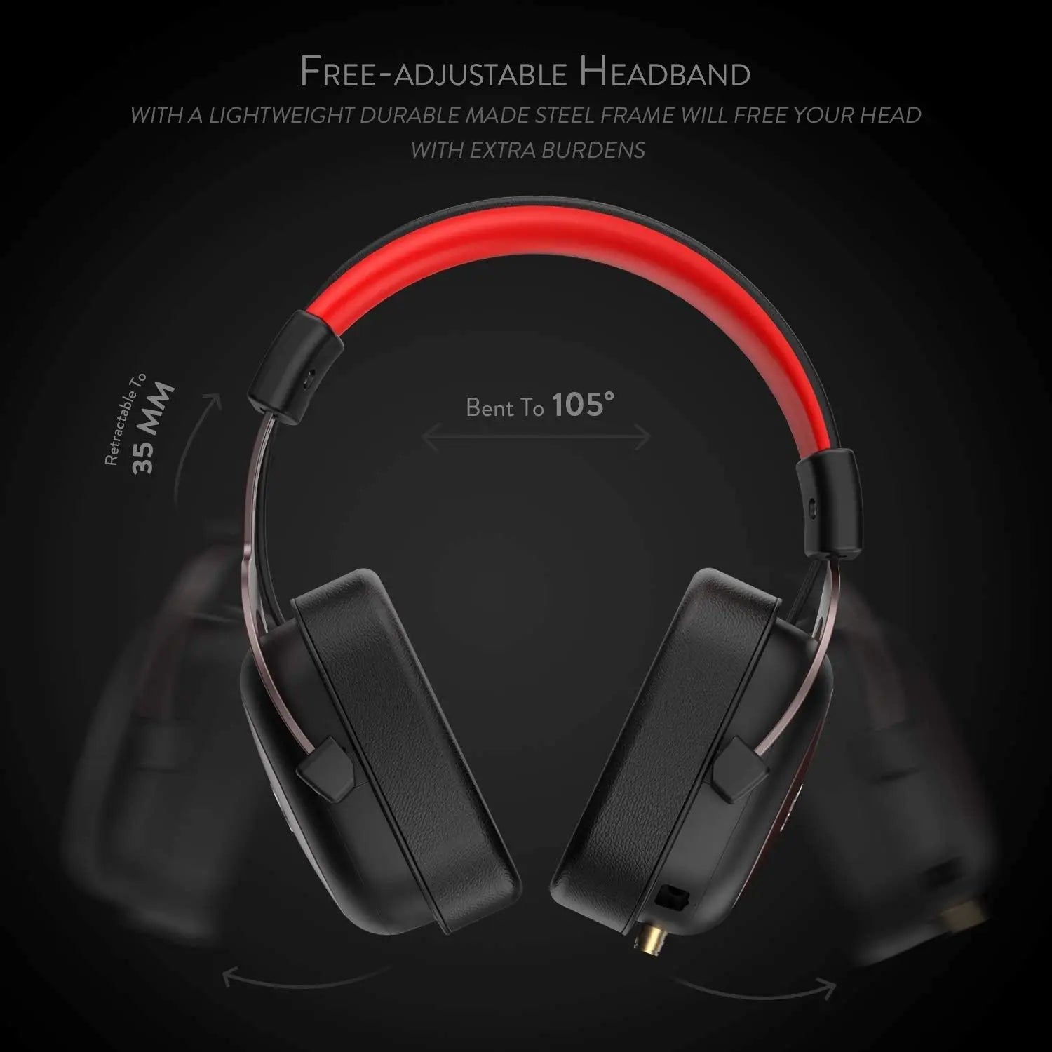Redragon H510 Zeus Wired Gaming Headset - 7.1 Surround Sound - Memory Foam Ear Pads - 53MM Drivers  Detachable Microphone