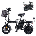 48V/500W Disc Brake Adult Foldable Electric Bicycle 14inch Tubeless Tire 20mile/h Max Speed Fit Riders Up To 70 Inches In Height