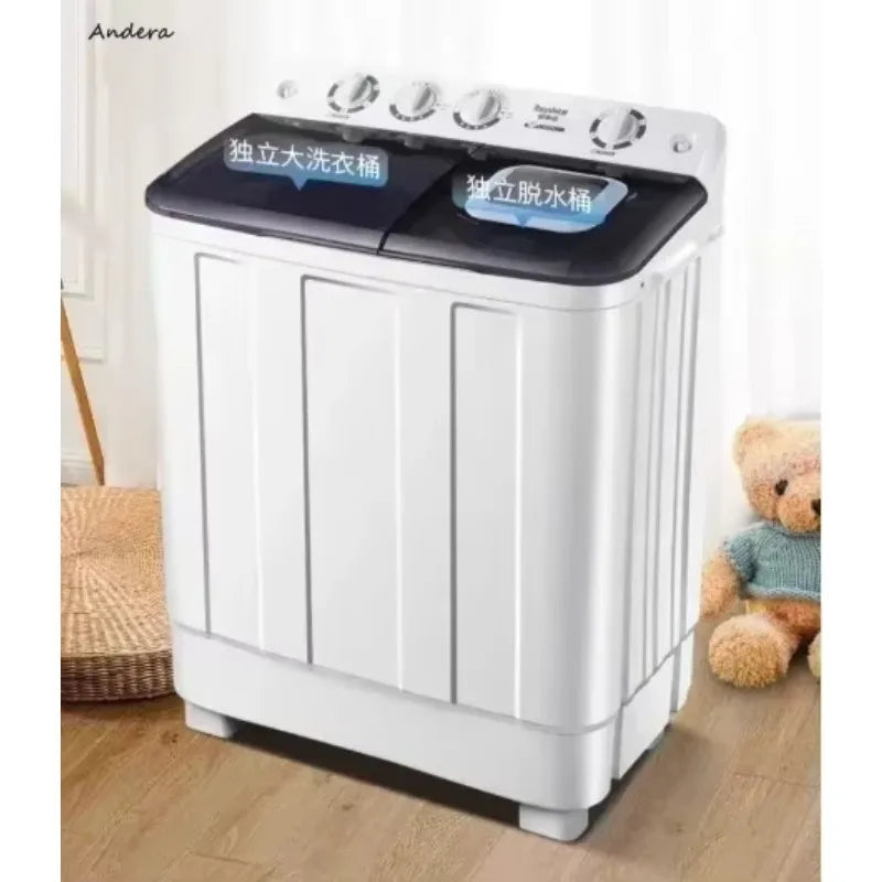 Household semi-automatic washing machine large capacity dormitory suitable for mini double cylinder pulsator washing machine