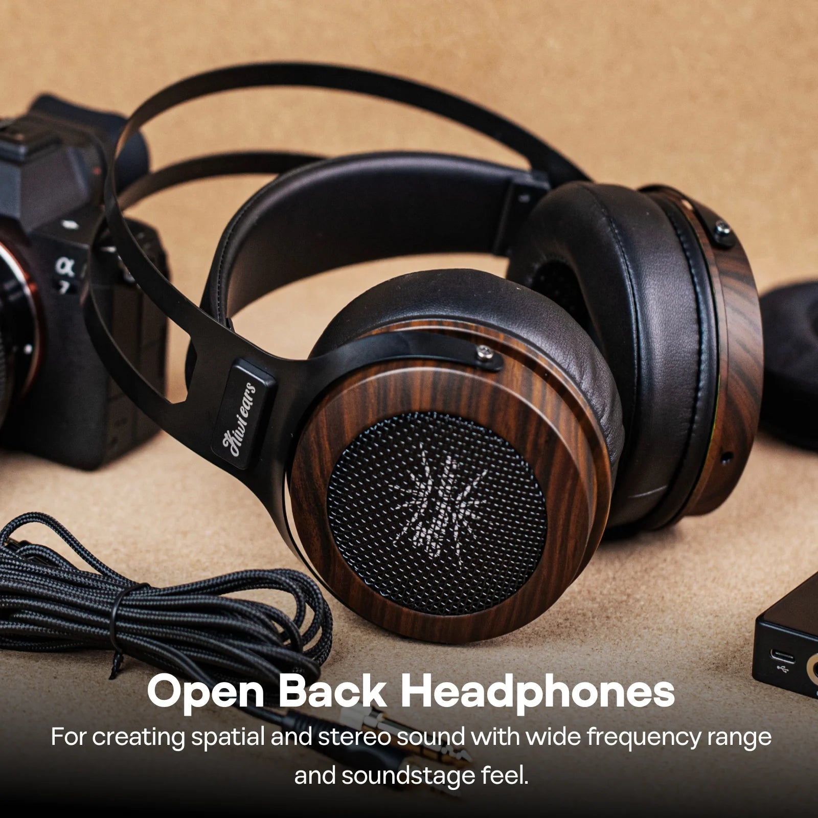 Kiwi Ears Altruva Over Ear Headphone Hi-Fi 50mm Dynamic Driver Headphones Premium Sound with Open-Back Design Headphones