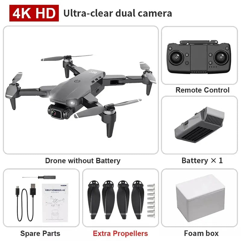 Drone L900 Pro 4K Professional 5G GPS HD Dual Camera Photography Brushless Foldable Quadcopter RC Distance 1.2KM Drones Toys