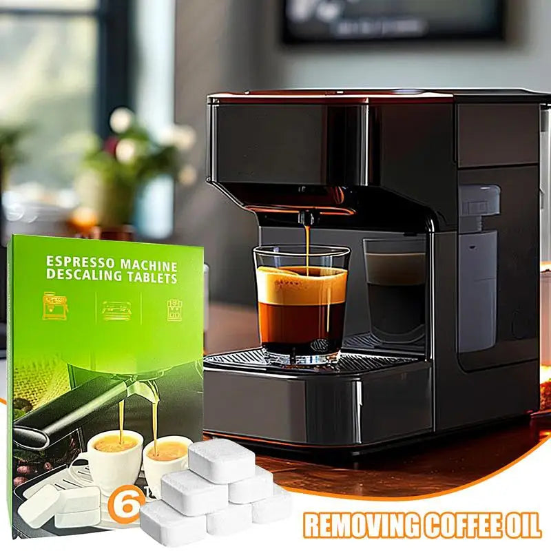Coffee Machine Descaling Tablets House Cleaning Descaling Tablets 6pcs Espresso Machine Cleaner Solid Cleaner Tablets Coffee
