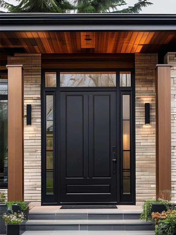 Sixinalu Security Main Entrance Doors Entry Exterior Door Aluminum Profile Aolly Front Door Home Decor 2.2X1.5M Custom Panel