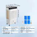 SucceBuy Evaporative Air Cooler Oscillating Swamp Cooler with Adjustable 3 Speeds and 12 H Timer Portable for Indoor Outdoor Use