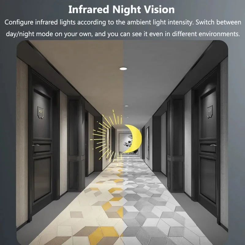 WiFi Smart Audio Doorbell Camera 2-Way Audio Wireless Visual Intercom Doorbell with Remote Monitor Indoor Outdoor Surveillance