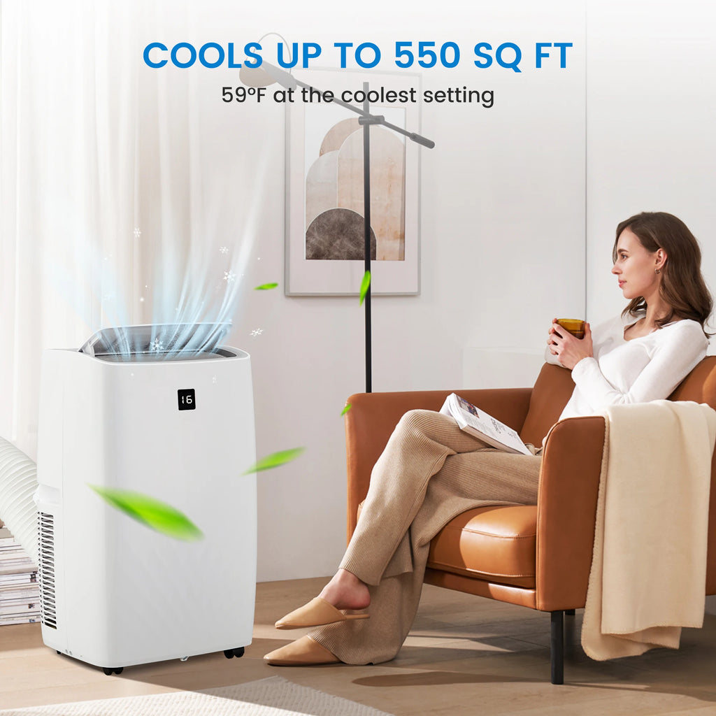 12000 BTUs Portable Air Conditioners with Remote Control, 3-in-1 Freestanding Cooling AC Unit with Fan & Dehumidifier for Room
