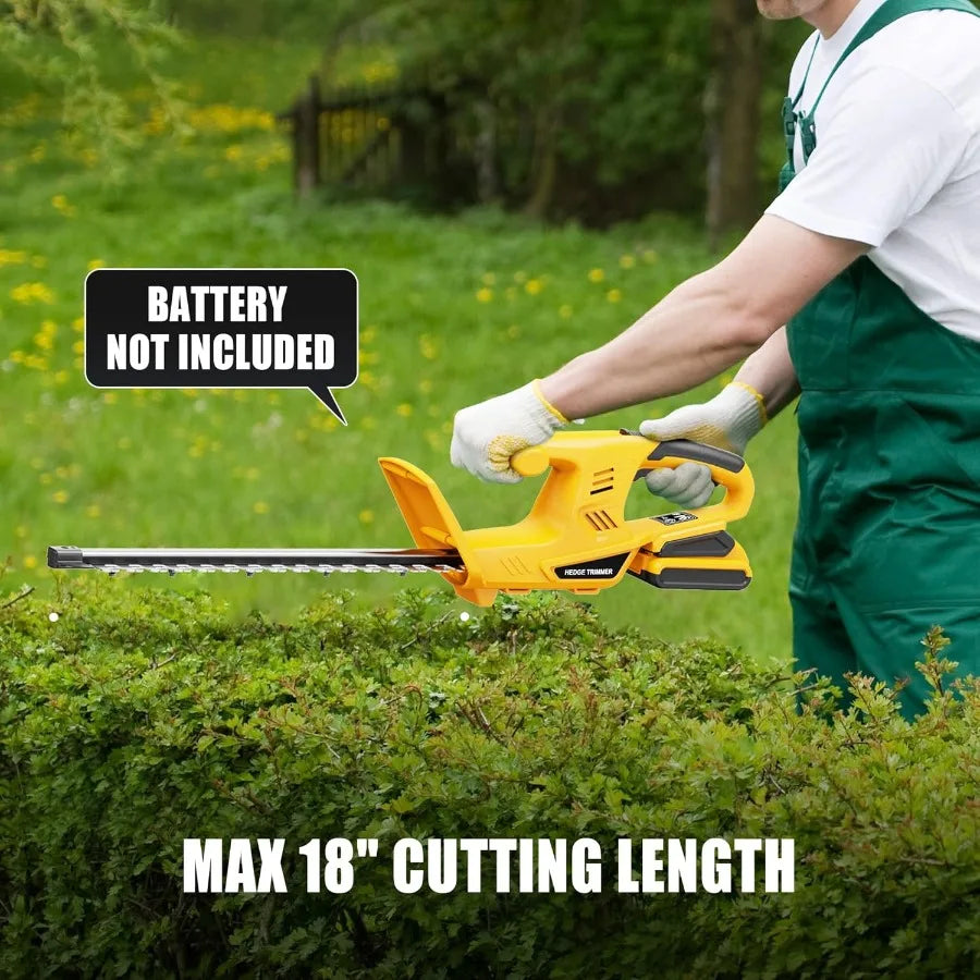Cordless Hedge Trimmer and Leaf Blower Combo Compatible with  20V Max Battery Tool Only 18'' Battery Powered Hedge Trimmers and