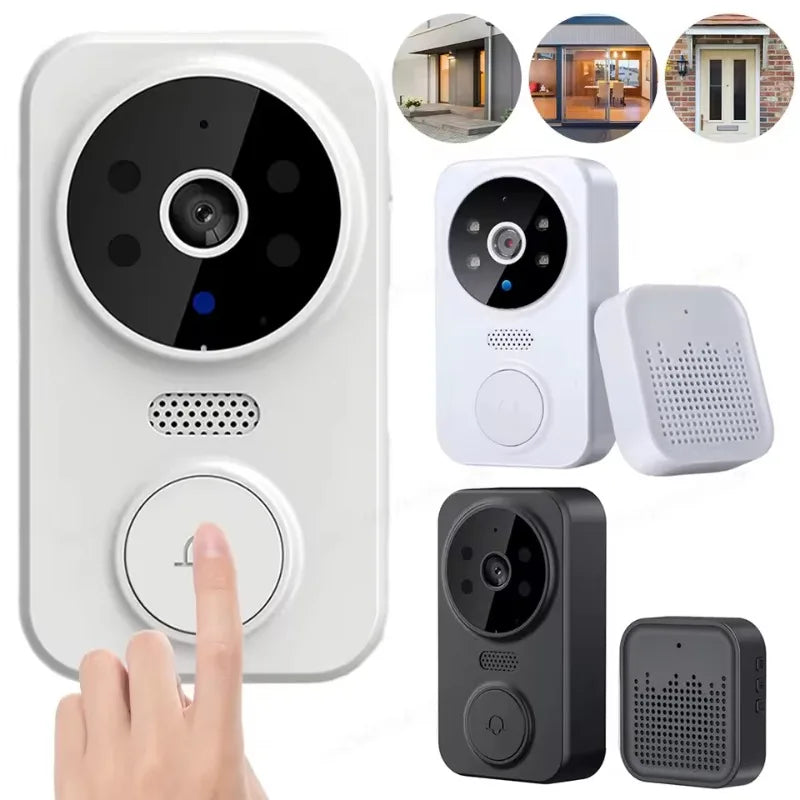 WiFi Smart Audio Doorbell Camera 2-Way Audio Wireless Visual Intercom Doorbell with Remote Monitor Indoor Outdoor Surveillance