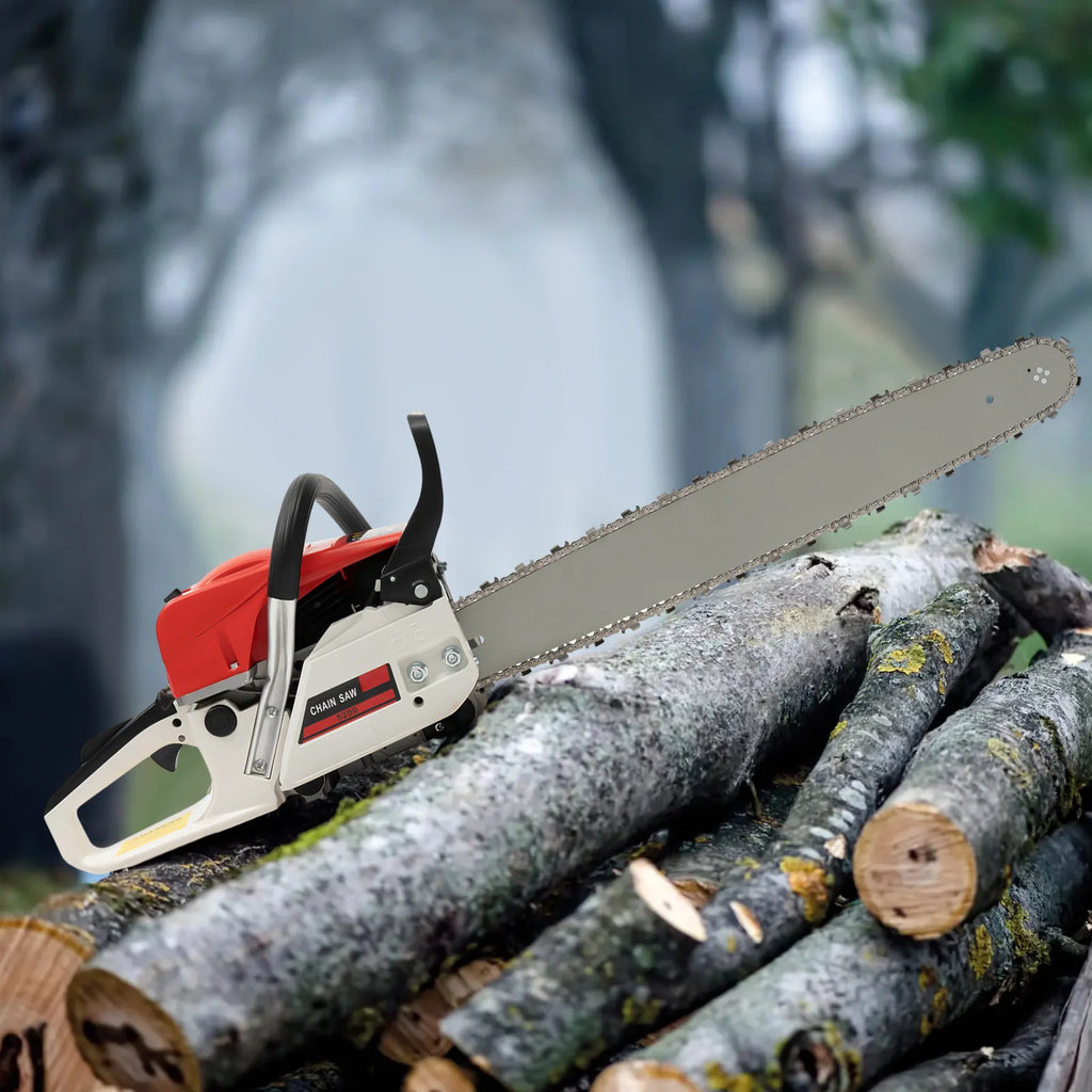 52CC 2-Stroke Gasoline Chainsaw Cutting Wood 22Inch Gas Sawing  Home Wood Cutting Machine Handheld Multifunctional Garden Tools