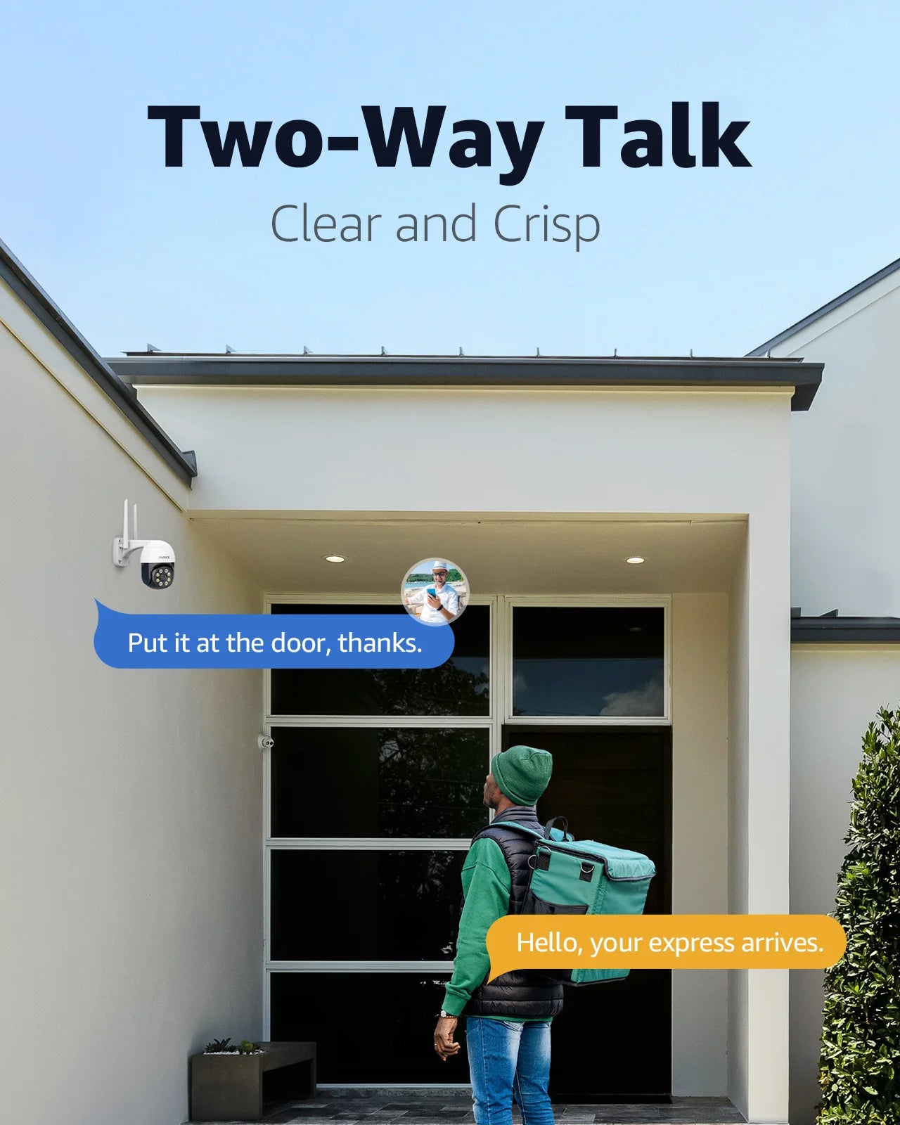 Annke PTZ Wifi Camera Wireless 2X Digital Zoom 5=4MP H.264+ Human Auto Tracking Sound Detection IP Camera Security Protection