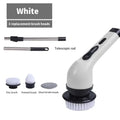Electric Cleaning Brush 2-gear Electric Rotary Floor Scrubber Wireless Cordless 360 Adjust Extension Handle Home Cleaning Tools
