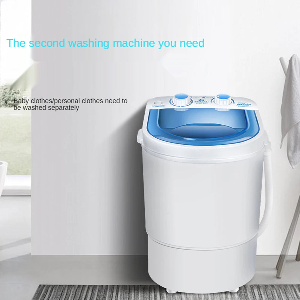 260W Large Washing Machine Portable with Dryer Bucket for Clothes Shoe Mini Washing Machines Automatic Sock Underwear Washer UK