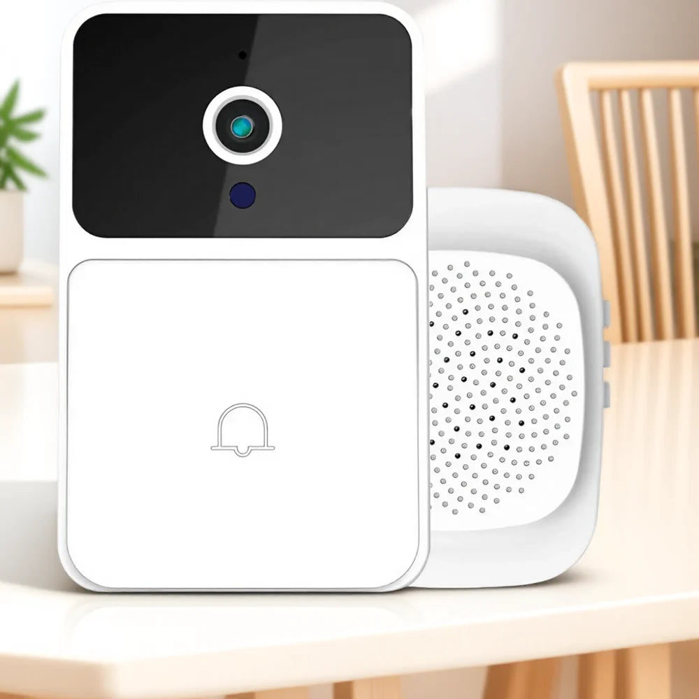 WiFi Video Doorbell Camera Wireless Night Vision HD Smart Home Doorbell Two Way Audio Voice Changer Security Alerts