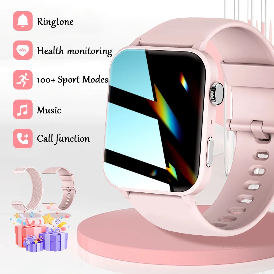 1.85‘’ HD Screen Smartwatch Health Monitoring 100+ Sport Modes Fitness Tracking Bluetooth Smart Watches for Men Women Gifts