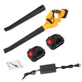 Cordless Electric Leaf Blower 140 MPH Brushless 2 in 1 Cleaner Power Tool Handheld 2x 21V Battery-Powered 3000mAh and Charger