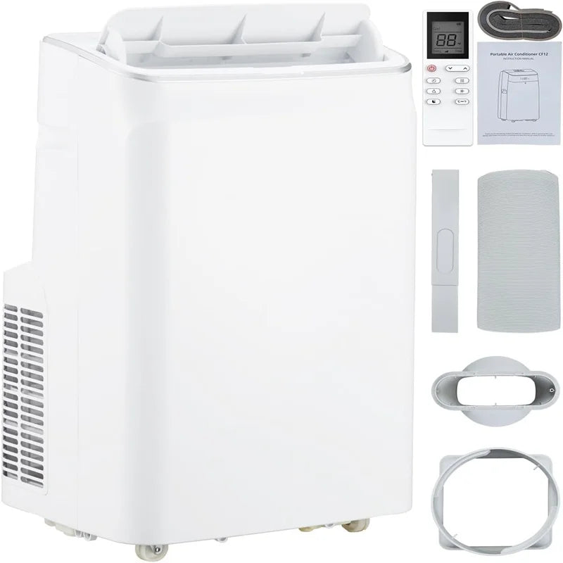 12,000 BTU Portable Air Conditioner, 3-in-1  Air Cooler with Remote Control & 24-Hour Timer, Cools Up to 500 sq.Ft, Portable AC