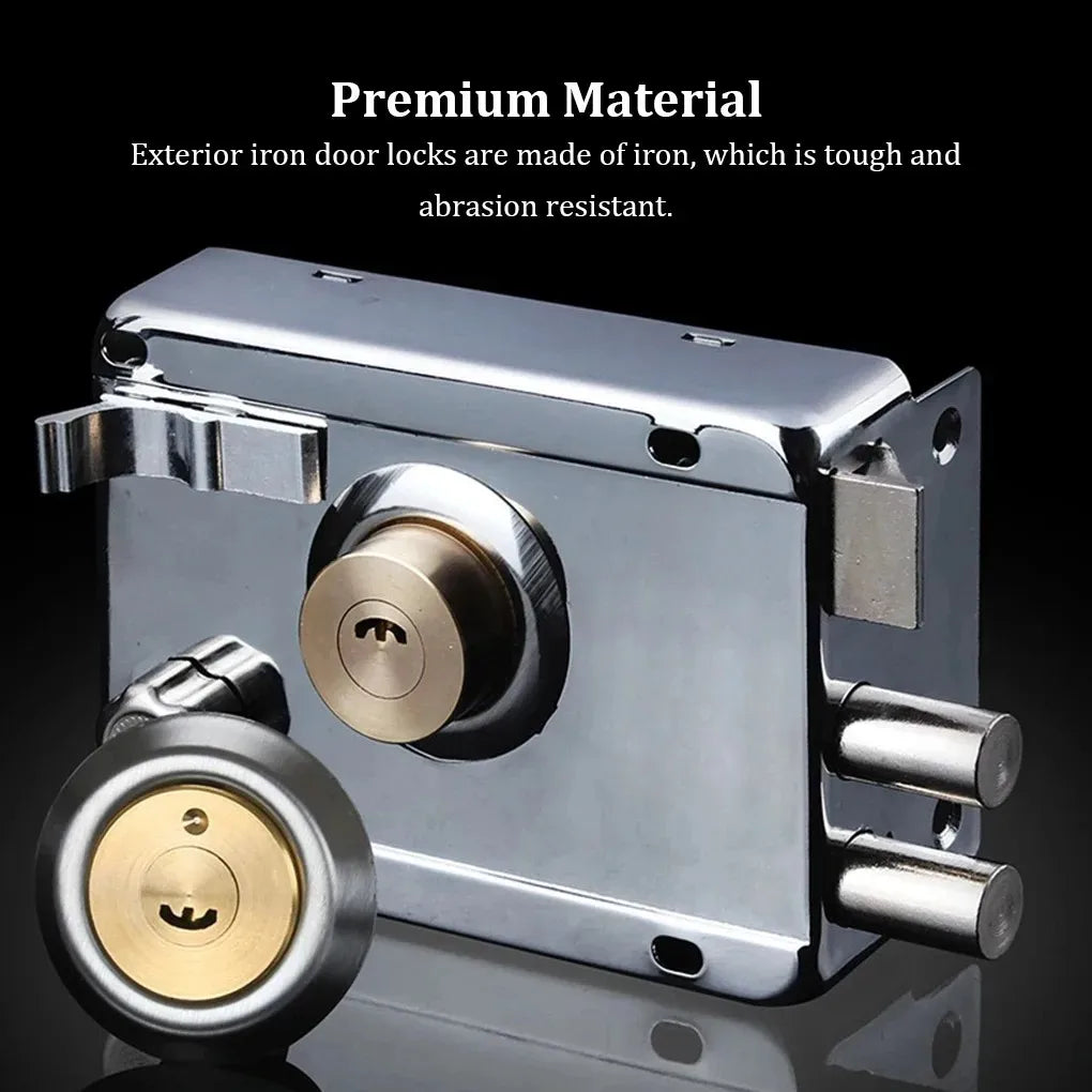 Exterior Iron Door Locks Security Anti-Theft Lock Multiple Insurance Lock Wood Gate Lock Hardware Household Indoor Dormitory