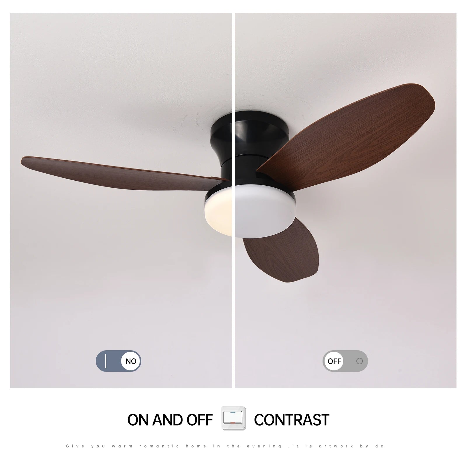 Ceiling fan with light casa inteligente socket fan light ventilatore da soffitto con luce de techo con luz silenciosos led cold