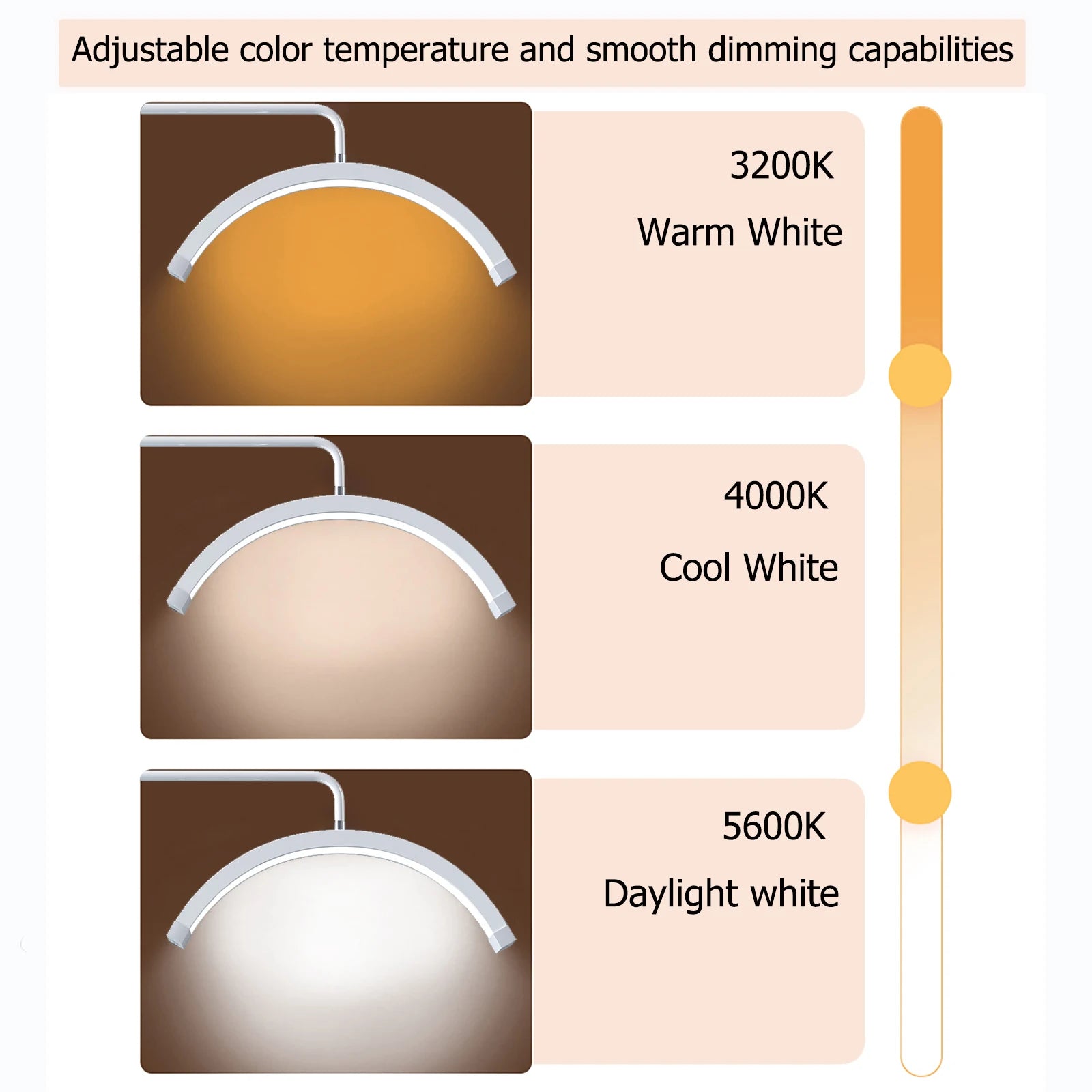 FOSOTO 40W Half-Moon light Led Nail Lamp Desktop Arch Ring Led Lights Manicure Lamp Nail Art Light for Tattoo Beauty Salon