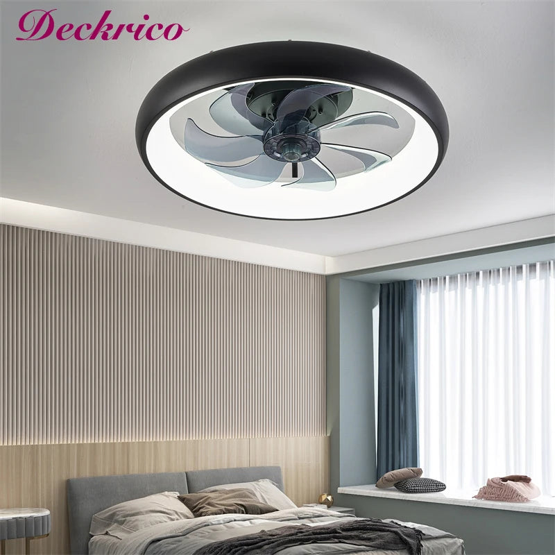 Modern Ceiling Fans Lamp Led Fan Light RC Dimmable Summer Winter Energy Conservation Fan Lamps 6 Level Luminaire Home Appliance